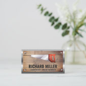 sägen | Holzkappen | Tischler | Bau Visitenkarte (Stehend Vorderseite)