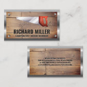 sägen | Holzkappen | Tischler | Bau Visitenkarte (Vorne/Hinten)