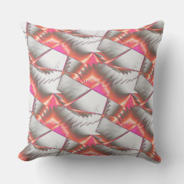 Sägen oder Zickzack von pfirsichfarbenem bis rosa  Kissen