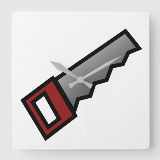 sägen quadratische wanduhr (Vorderseite)