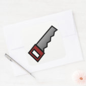 sägen quadratischer aufkleber (Umschlag)