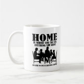 Sagen Sie alles bei Zuhause Funny Mug Kaffeetasse (Links)