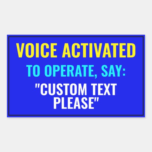 Sagen Sie ...? Aufkleber für benutzerdefinierte St (Vorderseite)