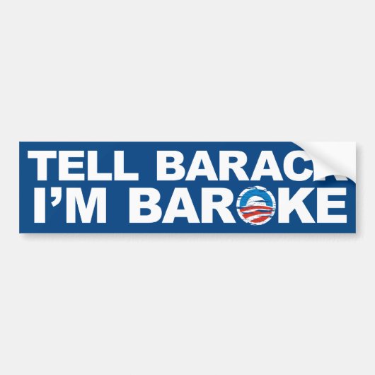 Sagen Sie Barack, das ich Baroke Autoaufkleber bin (Vorne)