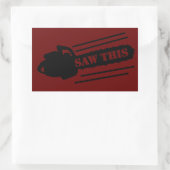 SAGEN SIE DAS RECHTECKIGER AUFKLEBER (Tasche)