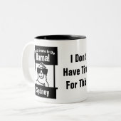 Sagen Sie dem Lama Ihrem Drama personifizieren Zweifarbige Tasse (Vorderseite Links)