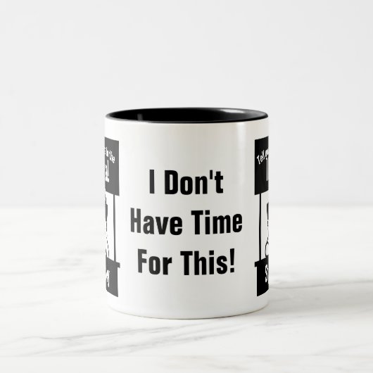 Sagen Sie dem Lama Ihrem Drama personifizieren Zweifarbige Tasse (Mittel)