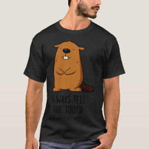 Sagen Sie dem Stand Positve Animal Beaver Pub 1 im T-Shirt