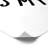 Sagen Sie dem Stand, wie mein glänzender, lustiger Poster (Ecke)