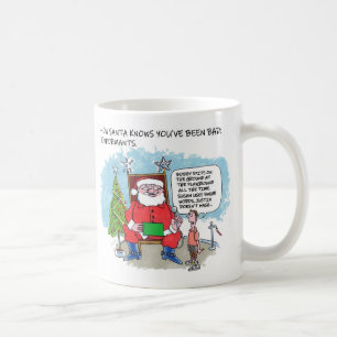 Sagen Sie dem Weihnachtsmann links Tasse
