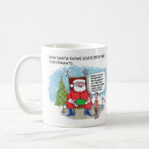 Sagen Sie dem Weihnachtsmann rechts Tasse