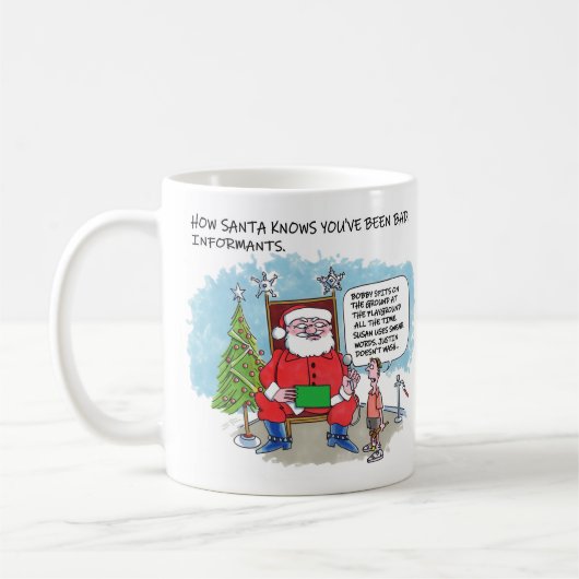 Sagen Sie der Santa 2-seitigen Tasse (Links)