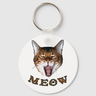 Sagen Sie einfach "Meow " Schlüsselanhänger