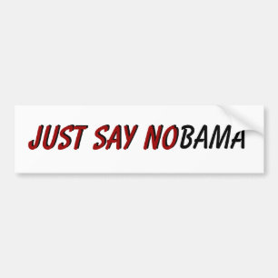 Sagen Sie einfach NObama Autoaufkleber