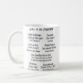 Sagen Sie es auf Yiddish Kaffeetasse (Links)