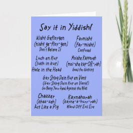 Sagen Sie es auf Yiddish Karte