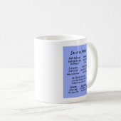 Sagen Sie es im Yiddish Blau Kaffeetasse (VorderseiteRechts)