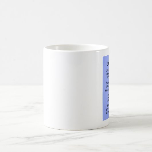 Sagen Sie es im Yiddish Blau Kaffeetasse (Mittel)