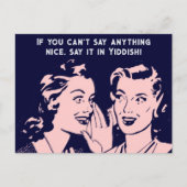 Sagen Sie es in Jiddisch Postkarte (Vorderseite)