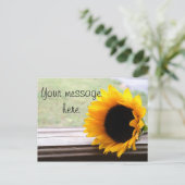 Sagen Sie es in Sonnenblumen Postkarte (Stehend Vorderseite)