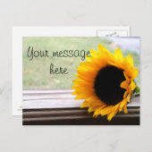Sagen Sie es in Sonnenblumen Postkarte (Vorne/Hinten)