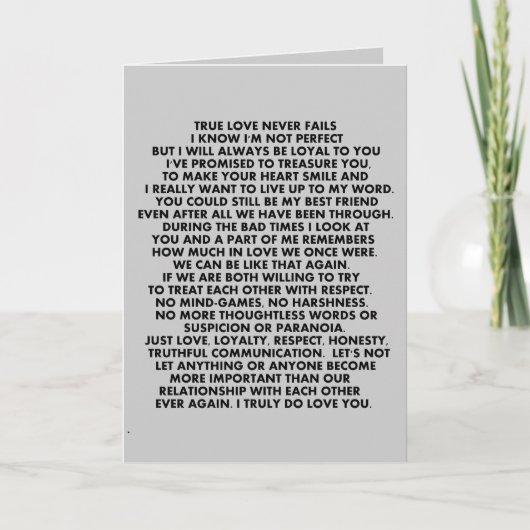 SAGEN SIE, ES IST LIEBE QUOTEN BEZIEHUNGEN VERSUCH KARTE (Vorderseite)