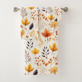 Sagen Sie es mit Herbstlaub 2 - Badhandtuch Set