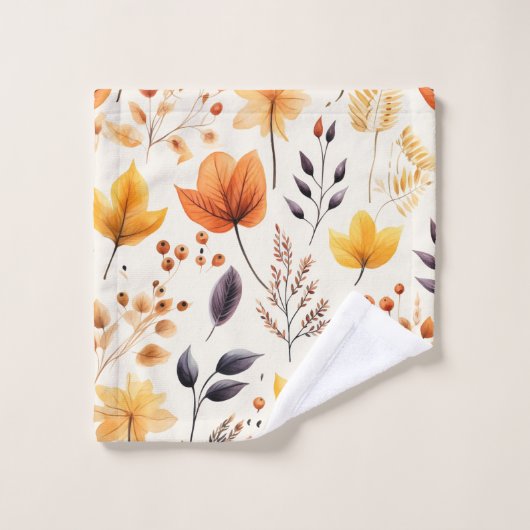 Sagen Sie es mit Herbstlaub 2 - Badhandtuch Set (Waschlappen)