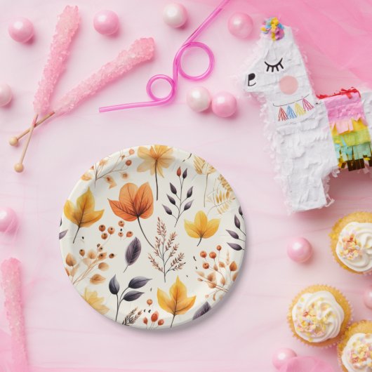 Sagen Sie es mit Herbstlaub 2 - Pappteller (Party)