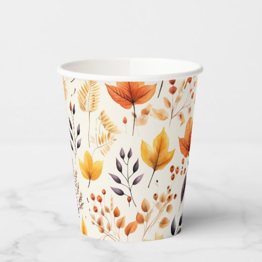 Sagen Sie es mit Herbstlauben 2 - Papierbecher (Links)