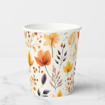 Sagen Sie es mit Herbstlauben 2 - Papierbecher