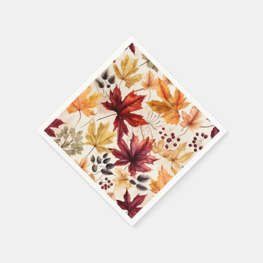 Sagen Sie es mit Herbstlauben 3 - Serviette (Ecke)