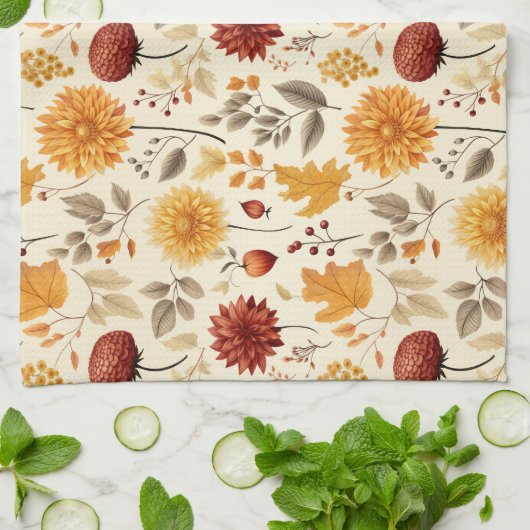 Sagen Sie es mit Herbstlauben - Geschirrtuch (Gefaltet)