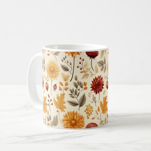 Sagen Sie es mit Herbstlauben - Kaffeetasse (Vorderseite Links)