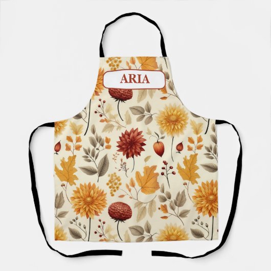 Sagen Sie es mit Herbstlauben - Maßgeschneidert Schürze (Vorderseite)