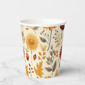 Sagen Sie es mit Herbstlauben - Papiertasse Pappbecher (Rechts)