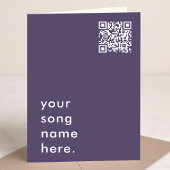 Sagen Sie es mit Musik | Lila QR Code Streamable S Karte