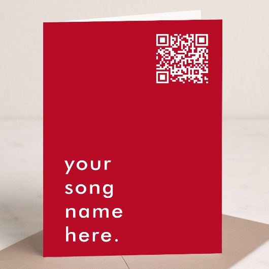 Sagen Sie es mit Musik | Red QR Streamable Liebe S Karte
