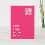 Sagen Sie es mit Musik | Rosa QR Code Streamable S Karte (Vorderseite)