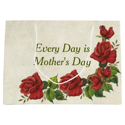 Sagen Sie es mit Rosen Große Geschenktüte (Vorderseite)