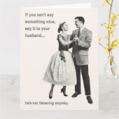 Sagen Sie es zu Ihrem Husband Funny ?Retro Gruß Karte (Gelbe Blume)