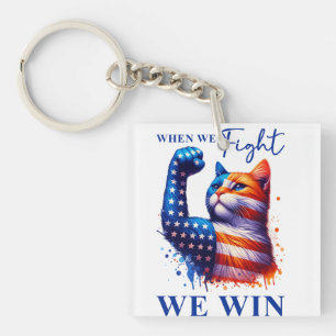 Sagen Sie es zu meiner Face Cat Lady Kamala USA Schlüsselanhänger