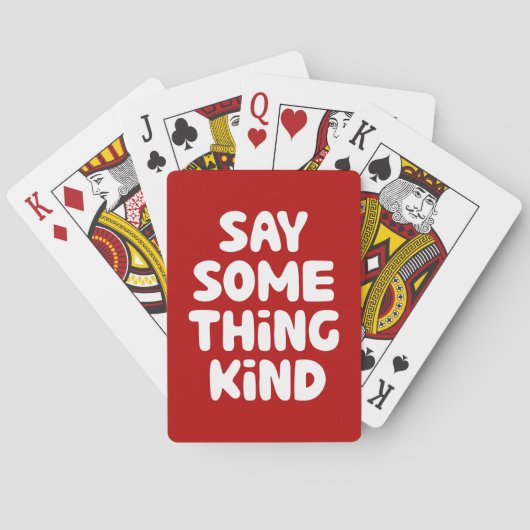 Sagen Sie etwas Gutes Spielkarten (Rückseite)