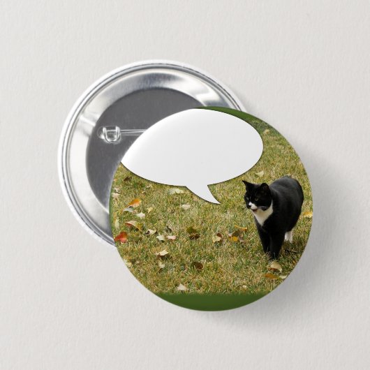 Sagen Sie etwas Miezekatze Button (Vorne & Hinten)