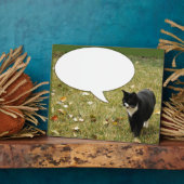 Sagen Sie etwas Reden Bubble Cat Fun Fotoplatte (Seite)