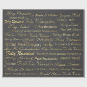 Sagen Sie frohe Weihnachten in den verschiedenen Geschenkpapier (Flach)