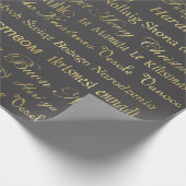 Sagen Sie frohe Weihnachten in den verschiedenen Geschenkpapier (Ecke)