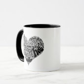 Sagen Sie hallo zu einem schlagenden Herzen in Tasse (Vorderseite Links)