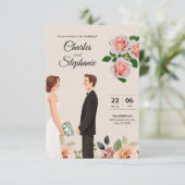 Sagen Sie "Ich tue" mit unserer außergewöhnlichen  Einladung (Stehend Vorderseite)