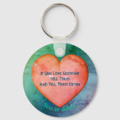 Sagen Sie ihnen, dass Sie sie Liebe rosa Herz Pers Schlüsselanhänger (Rückseite)